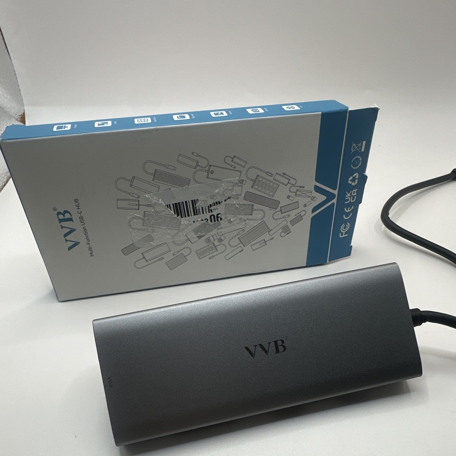 VVB USB-C Multiport Hub VVB-MH06 HDMI USB 3.0 USB-C SD/microSD Gray