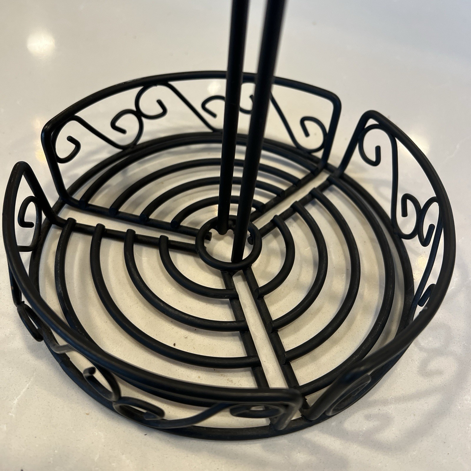 Round Metal Black Tabletop Restaurant Condiment Table Number Menu Holder Caddy