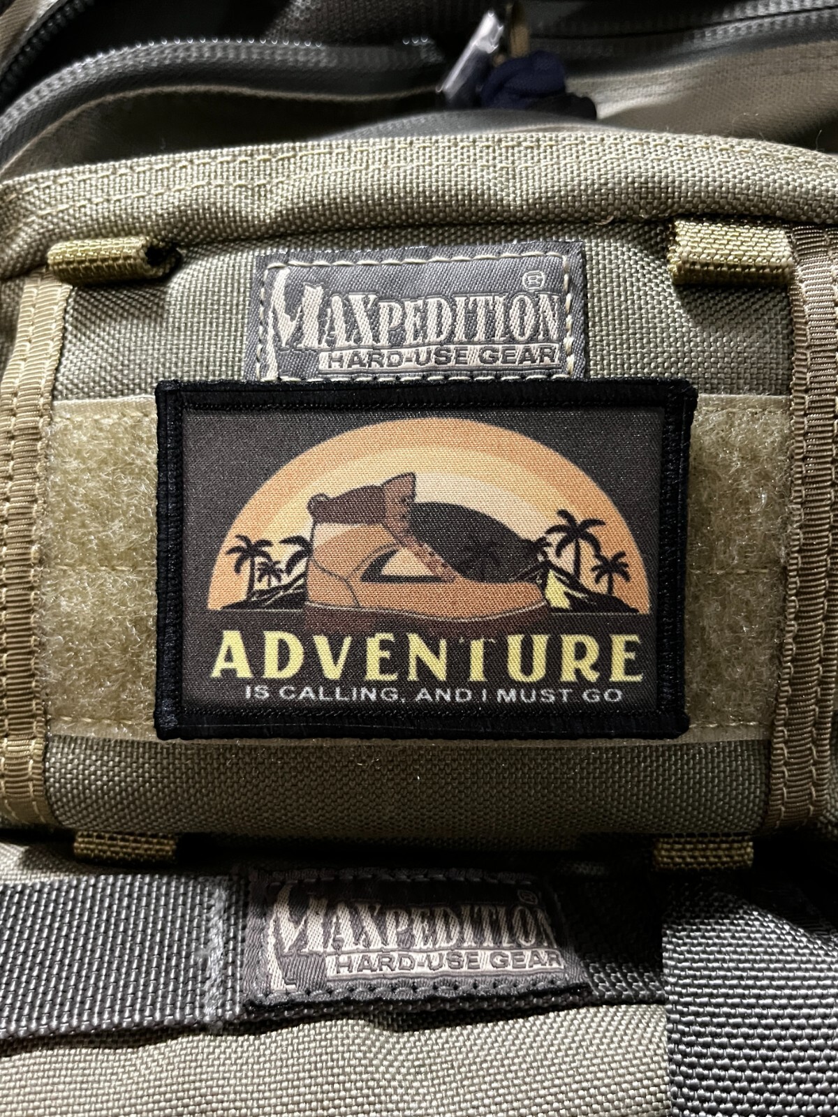 Adventure is Calling Morale Patch Tactical Military Army USA Funny Hook Loop