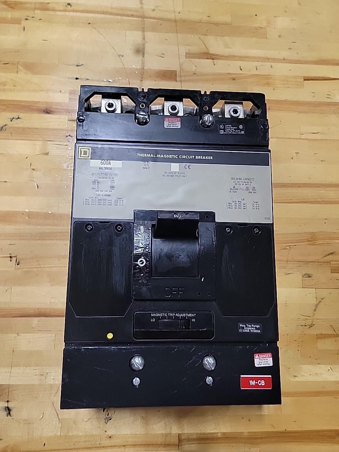 SCHNEIDER / SQUARE D MAL36600 CIRCUIT BREAKER 600A