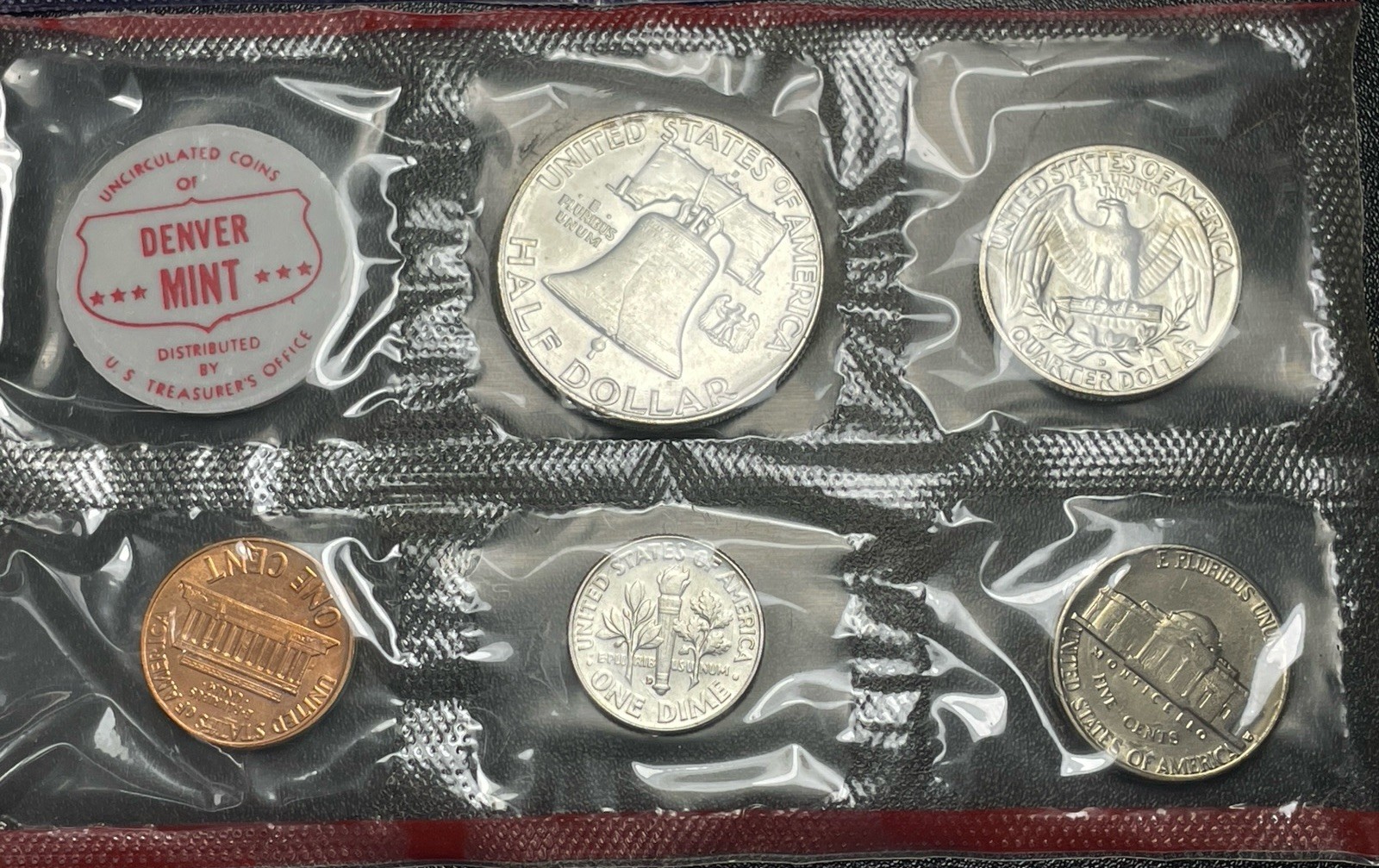 1961 P&D US Mint Uncirculated Silver Mint Set with OGP/Cellophane