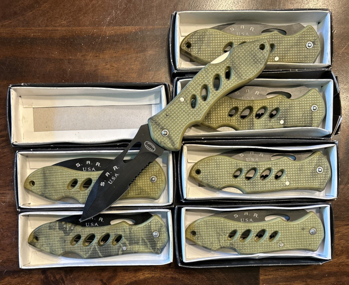 Lot Of 7 - Tactical Search And Rescue Frost Cutlery Pocketknives 16-058CA
