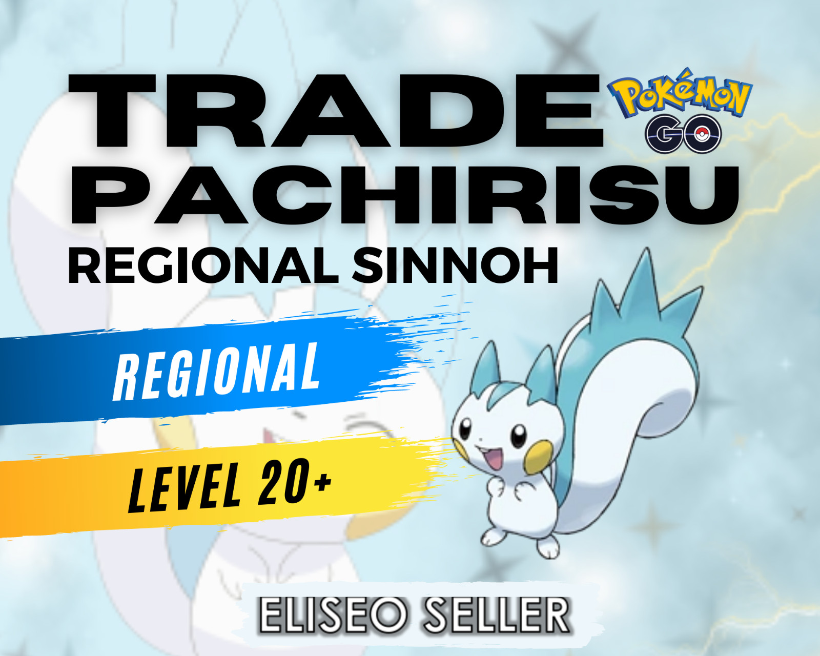 Pokemon Pachirisu GO - Regional Sinnoh - RARE