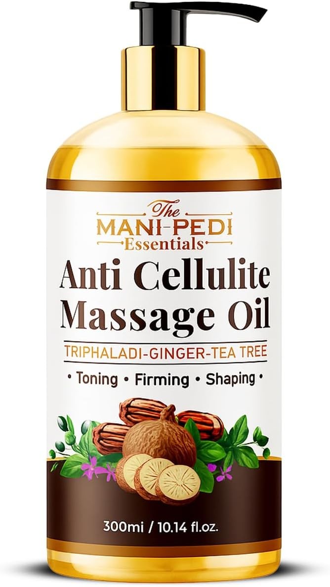 Anti Cellulite Massage Oil with Ginger Oil, Tea-Tree Oil & Natural Herbs for Ton