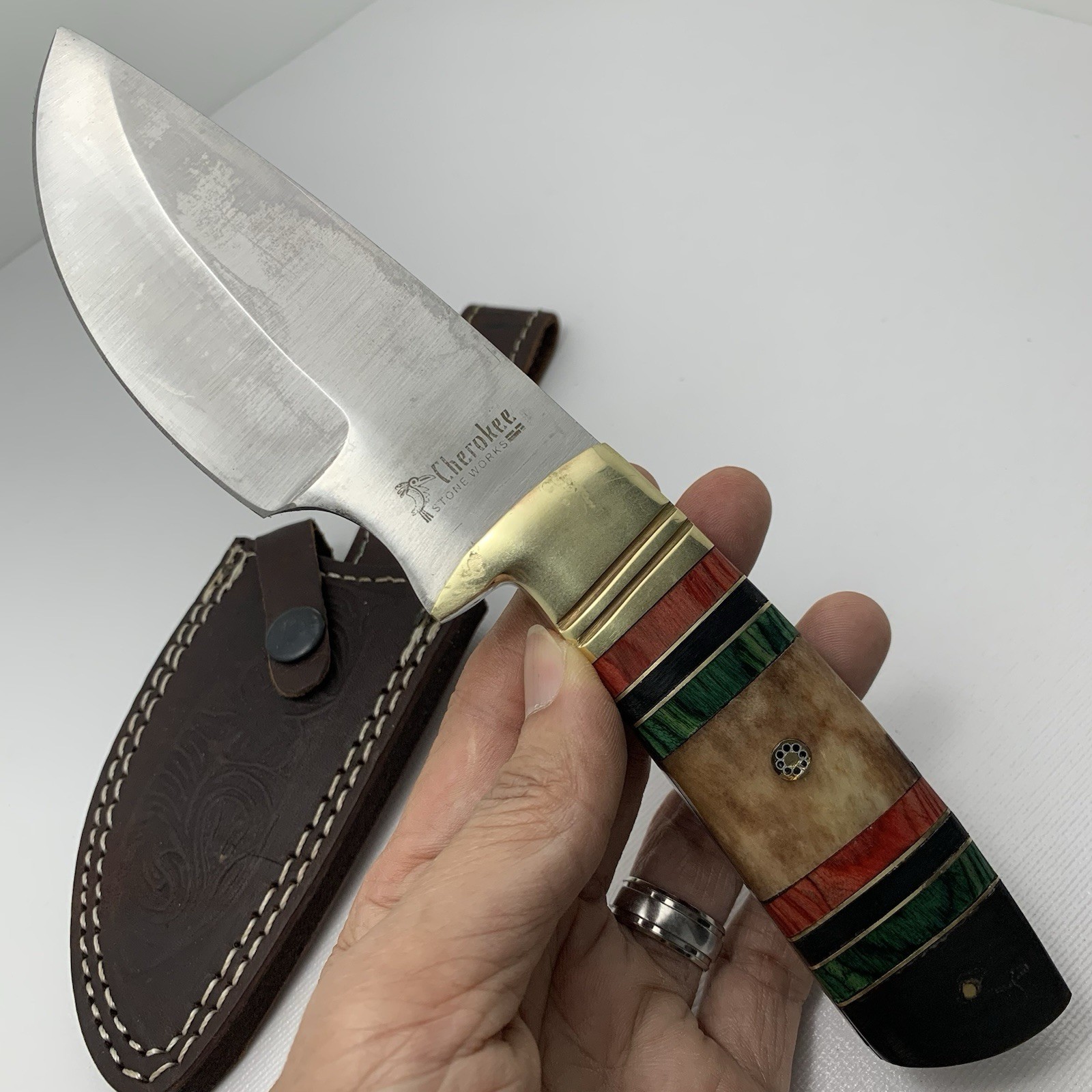 Cherokee Stoneworks River Canyon Skinning/Bowie Knife 9” Overall (4.5” Blade)