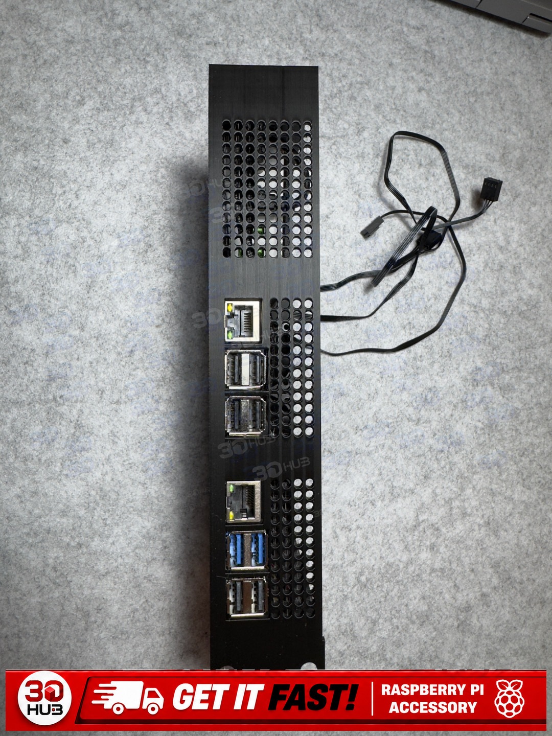 1U Rack Mount Case Dual Raspberry Pi 3 4 5 - 19in Server 40mm Fan Slots