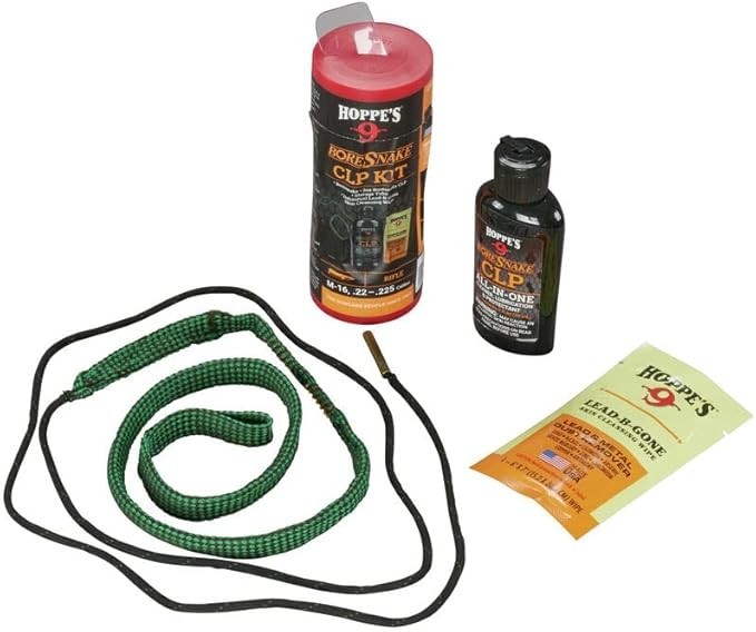 Hoppes Boresnake CLP Cleaning Kit for .22/.223 Rifle, Gun Snake for Gun Cleaning