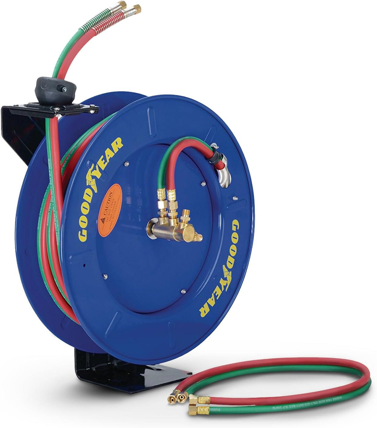 Durable Retractable Welding Hose Reel with Twin 50' Oxygen Acetylene Hoses