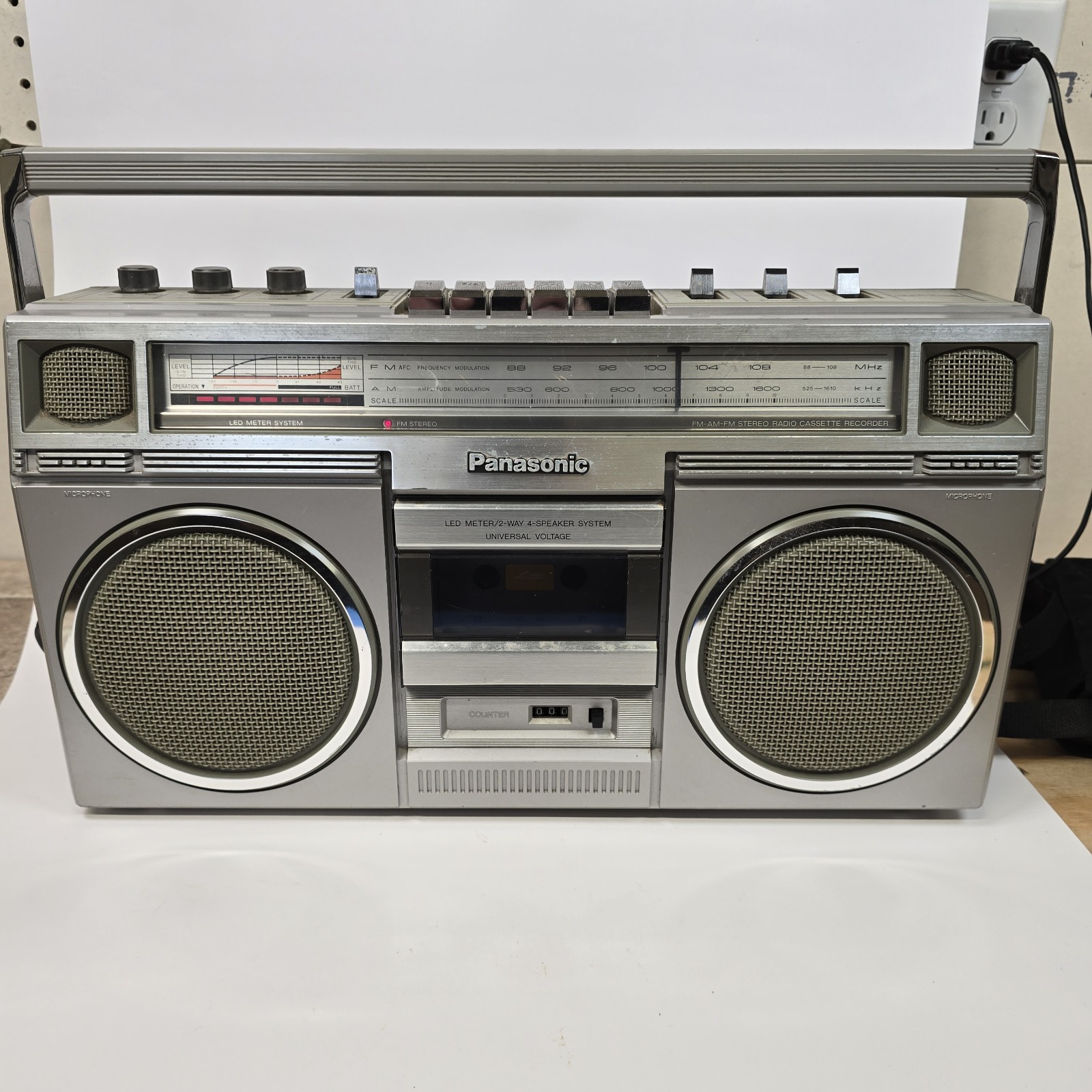 VTG Panasonic RX-5030 AM/FM Stereo Cassette BoomBox Radio CLEANED TESTED WORKS