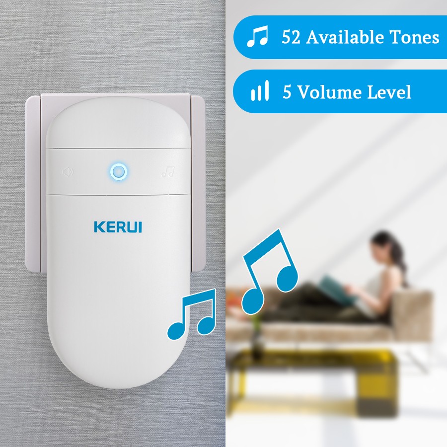No Batteries Needed Wireless Security Doorbell 330Ft Coverage 52 Pleasant Chimes