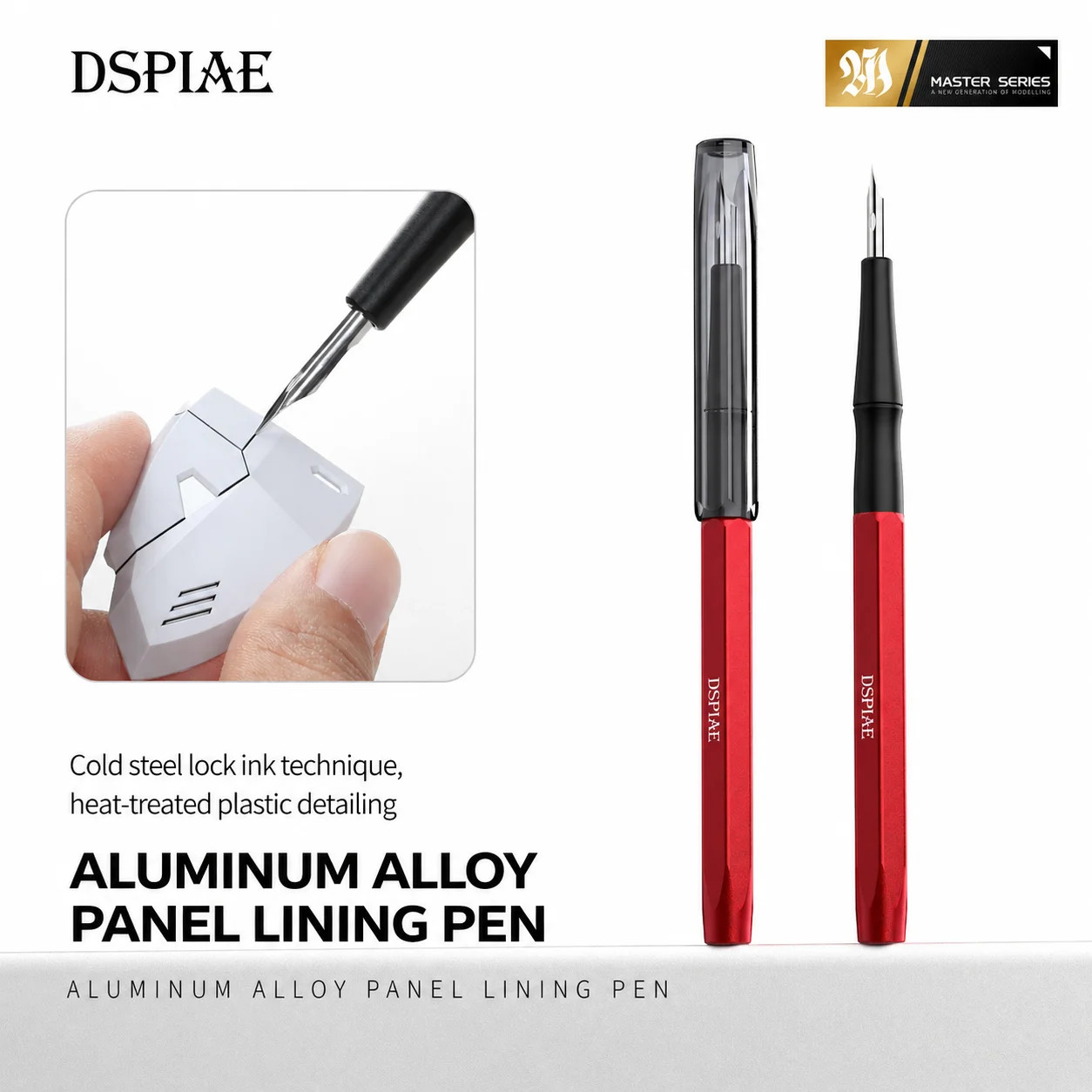 DSPIAE AT-PL PRO Aluminum Alloy Panel Line Pen with Stainless Steel Nib Set