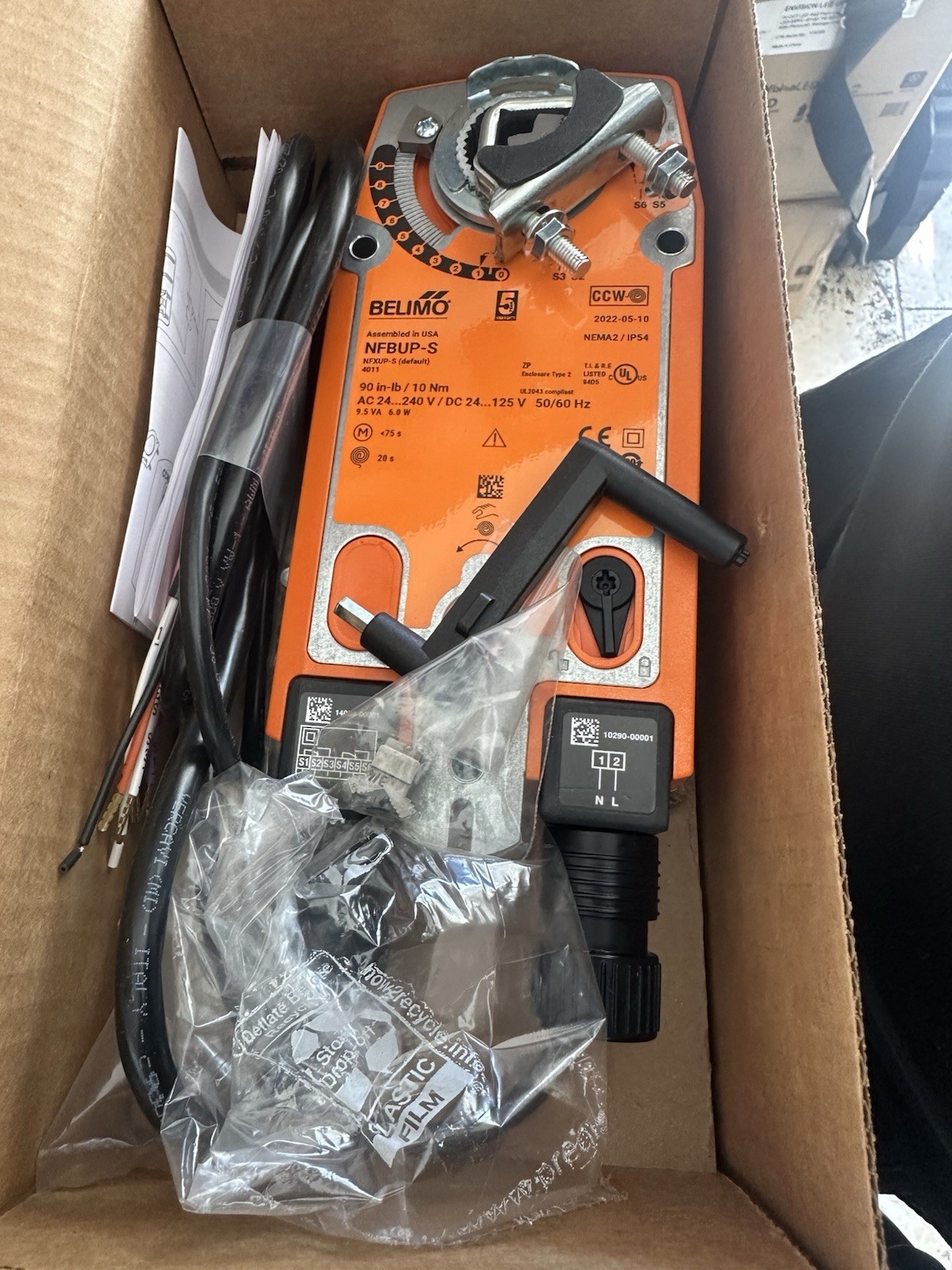 Belimo NFBUP-S HVAC Damper Actuator AC 24-240V / DC 24-125V MPN NFBUP-S
