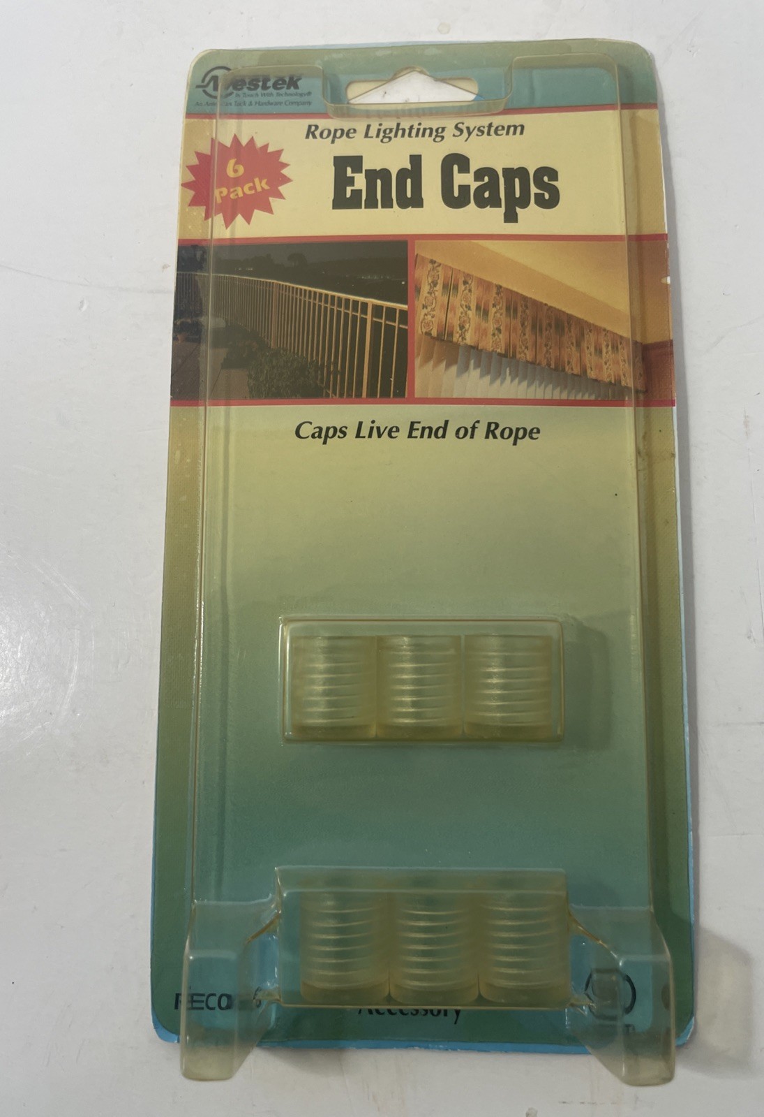 New Old Stock WESTEK REC06B 6-Pack End Caps for Rope Lighting White