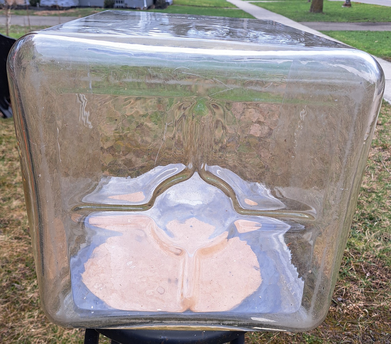Vntg Large Pyrex Rectangular Glass Container, 19" x 15" x 14.5" UNUSUAL & COOL!
