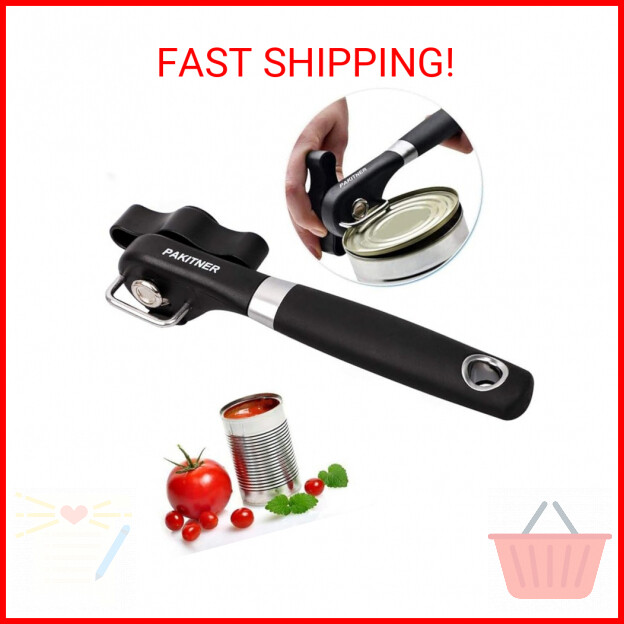 PAKITNER- Safe Cut Can Opener for Kitchen & Restaurant - handheld, Manual, Ergon