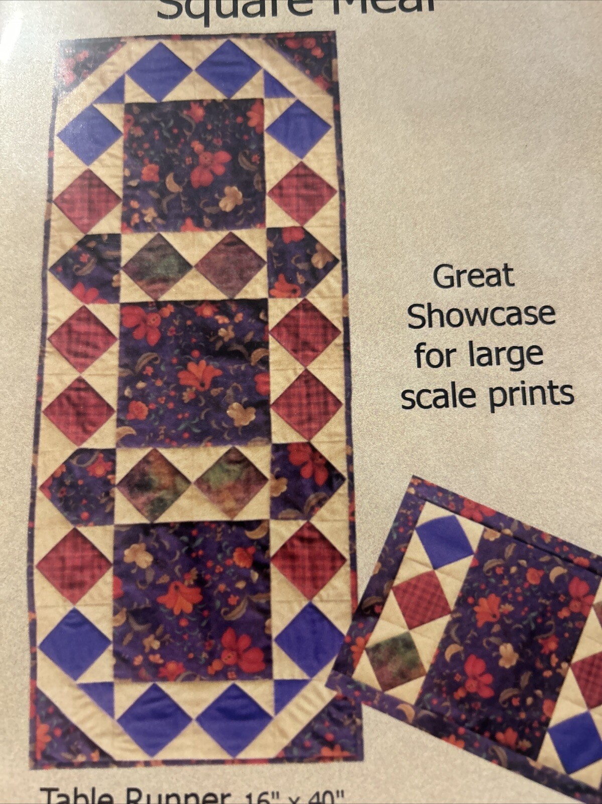 Square Meal Table Runner And Placemats Pattern TyQuilts Designs TYQ129 Squares