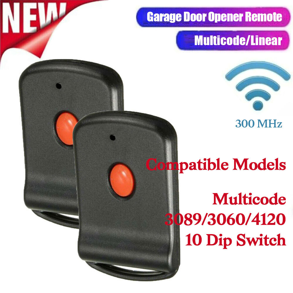 Multi-Code 3089 MultiCode 308911For Linear MCS308911 Garage Gate Remote 300mhz