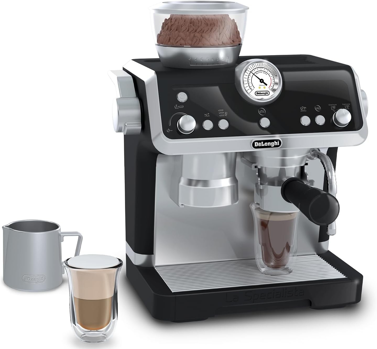 Casdon DeLonghi Toy Coffee Machine with Sounds Magic Reveal for Kids 3 Plus