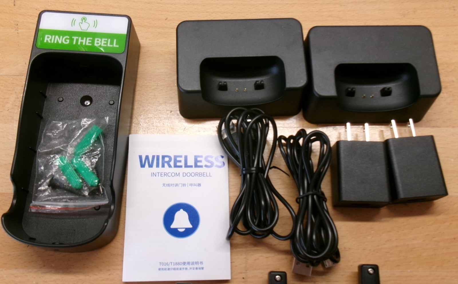 PANDAAR Wireless Doorbell Wireless Intercom System,Two-way Intercom 4900ft Range