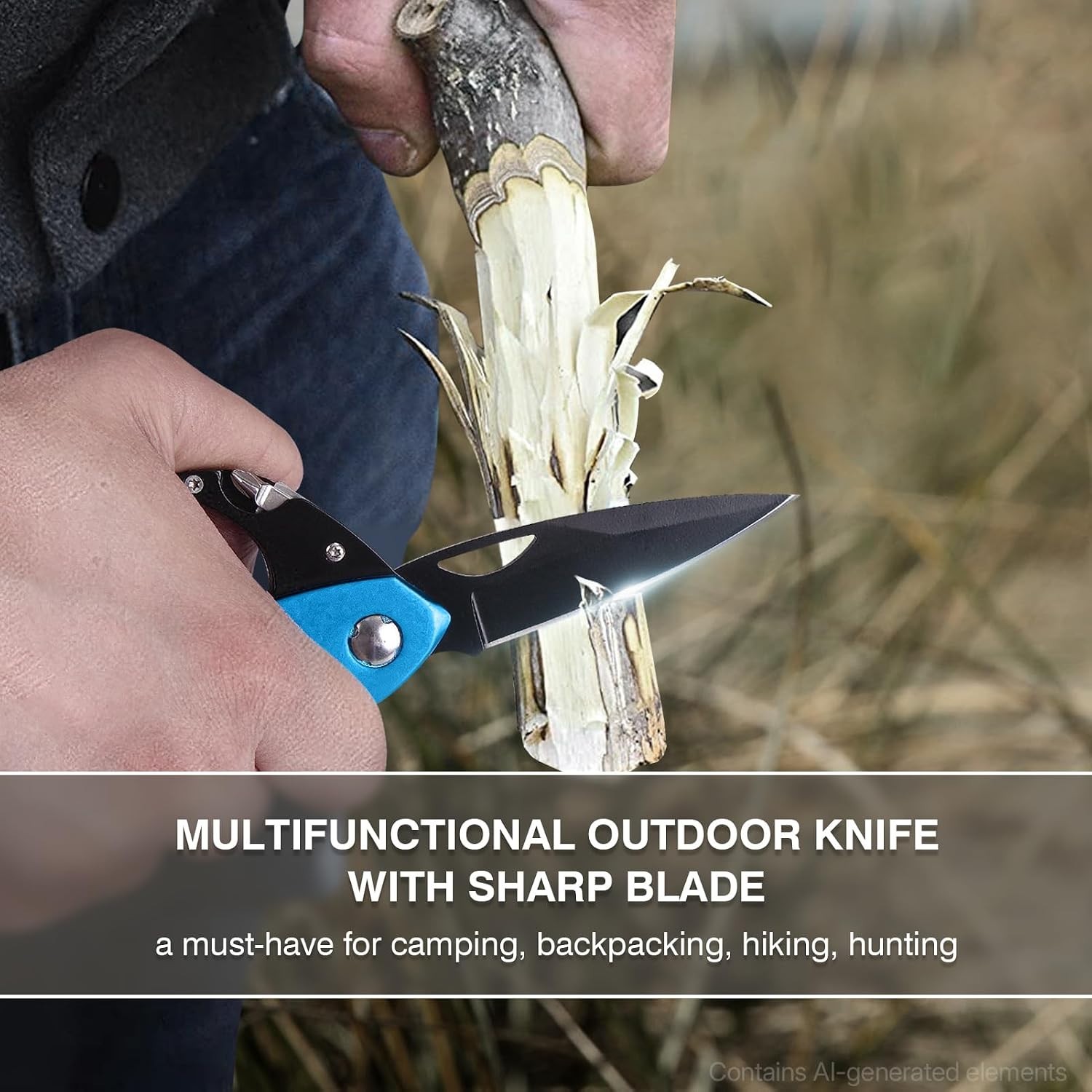 Durable Stainless Steel Multitool Carabiner - 6 Functions for Camping & Hiking