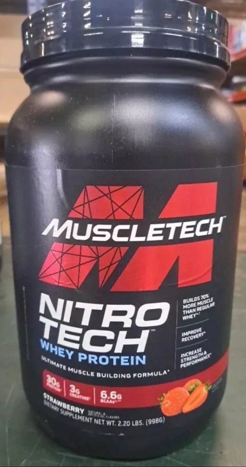 MuscleTech - Whey Protein- Strawberry- 2.2Lb- Best by Jan 2027- Ultimate Formula