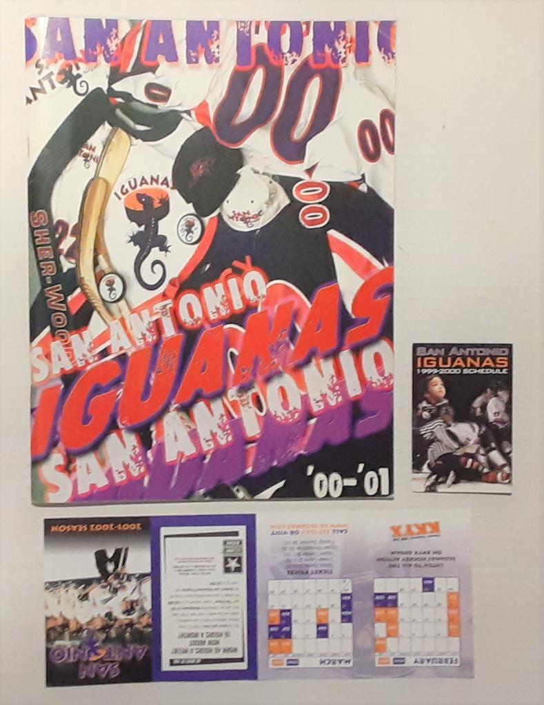 San Antonio Iguanas 2000-01 CHL Hockey Program + 1999-00 & 2001-02 Schedules