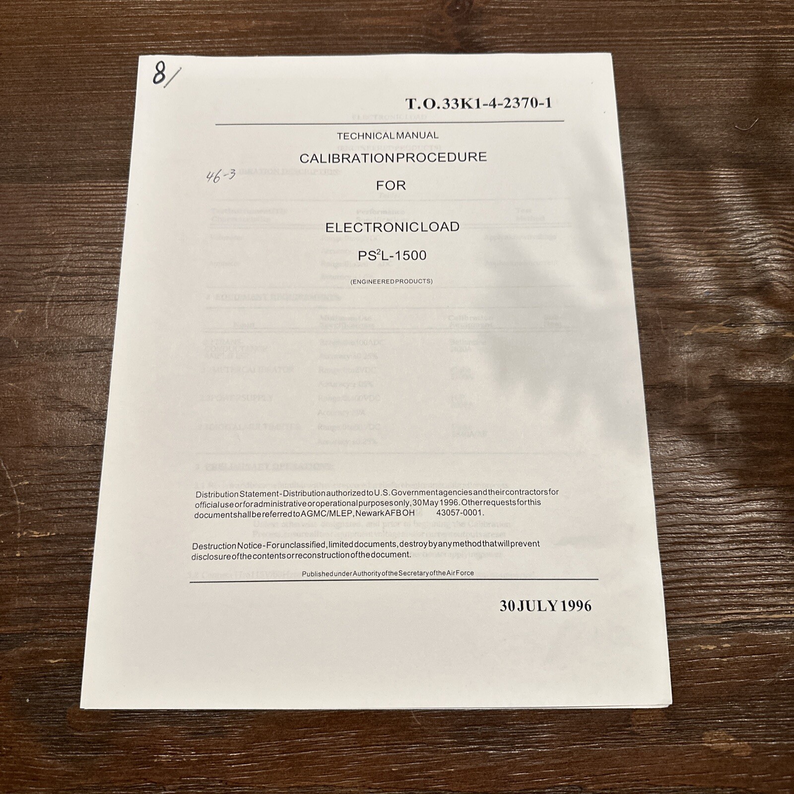 Engineered Products PS2L-1500 Electronicload Calibration Procedure Manual