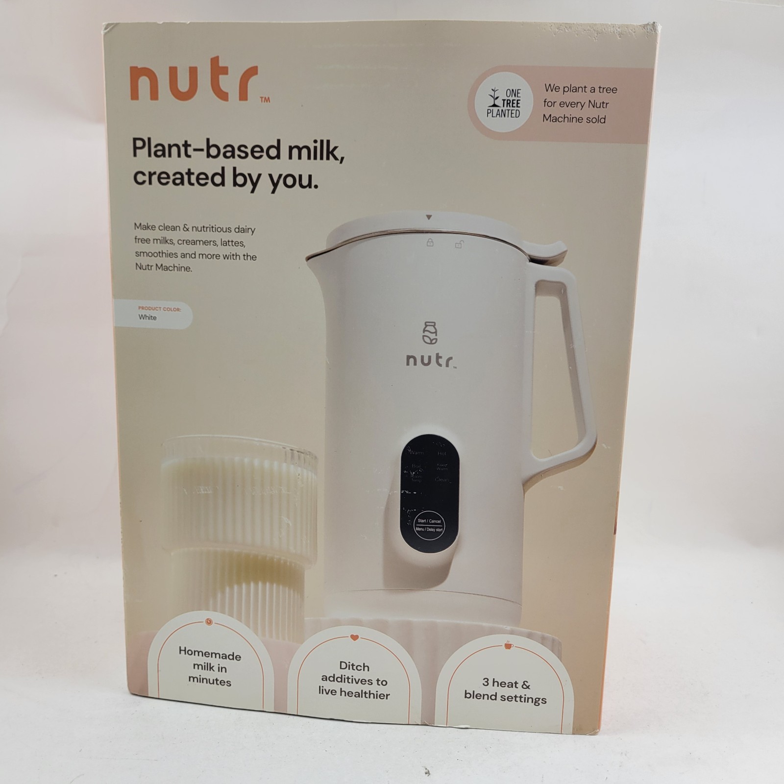 NUTR Machine Automatic Nut Milk Maker Single Serve 350ml - New/Open Box New