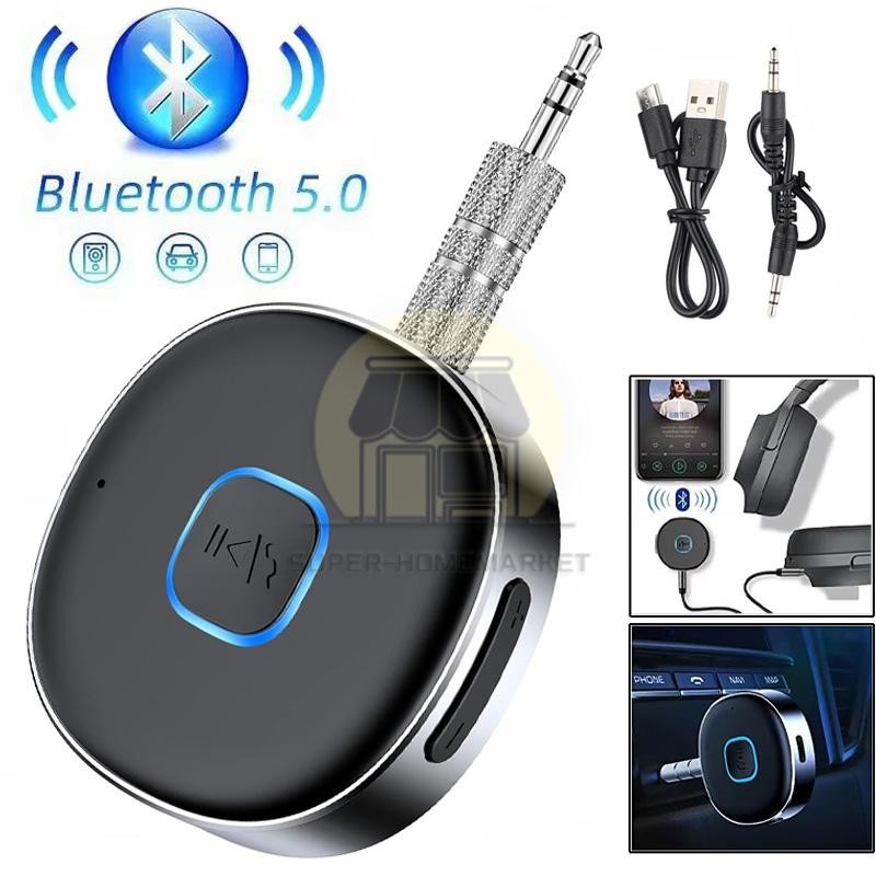 Bluetooth Receiver 3.5mm Aux Car Adapter Wireless Audio Receiver for Home Stereo