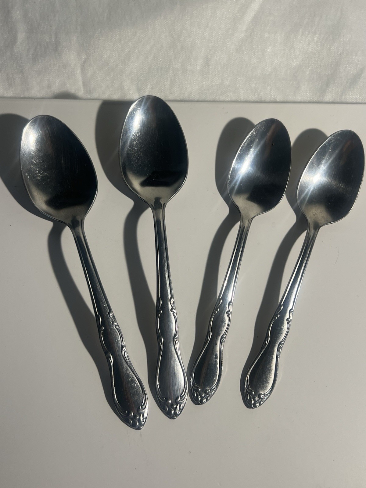 Simeon L. & George H. Rogers Co. Stainless Flatware Set 4 Spoons