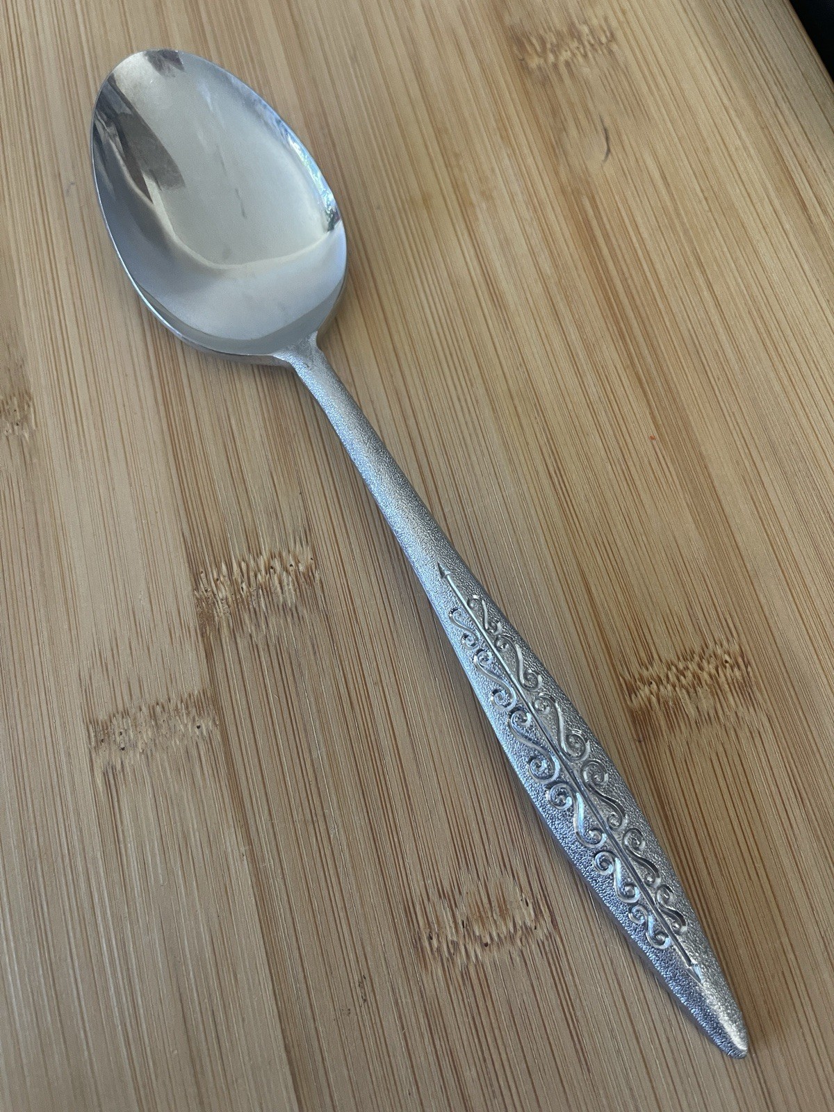SCC Supreme Towle Stainless Frosted Scrolls Arrow TWS46 PLACE SOUP SPOON 7.25"