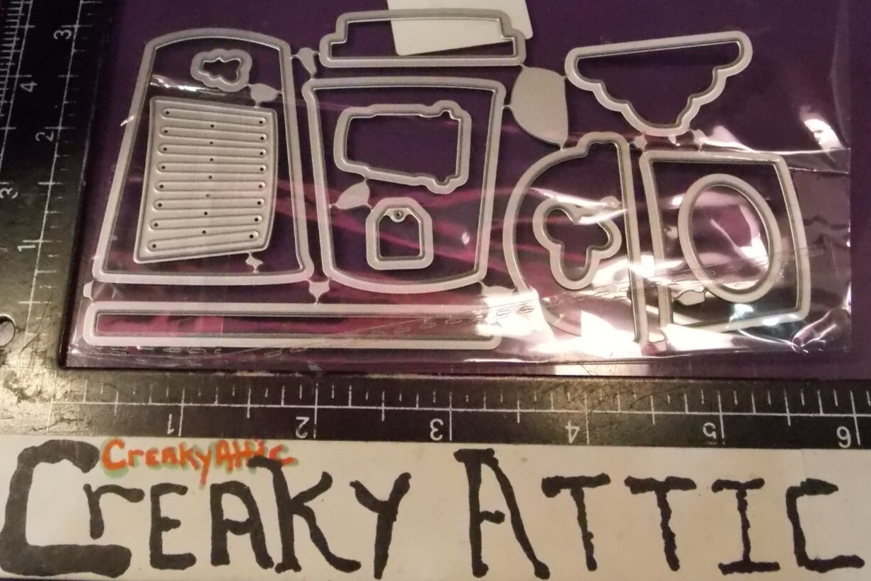 POTS CUP CAKES ICE CREAM POP CORN 13 METAL DIE CUT DRY EMBOSS PAPER CREAKYATTIC