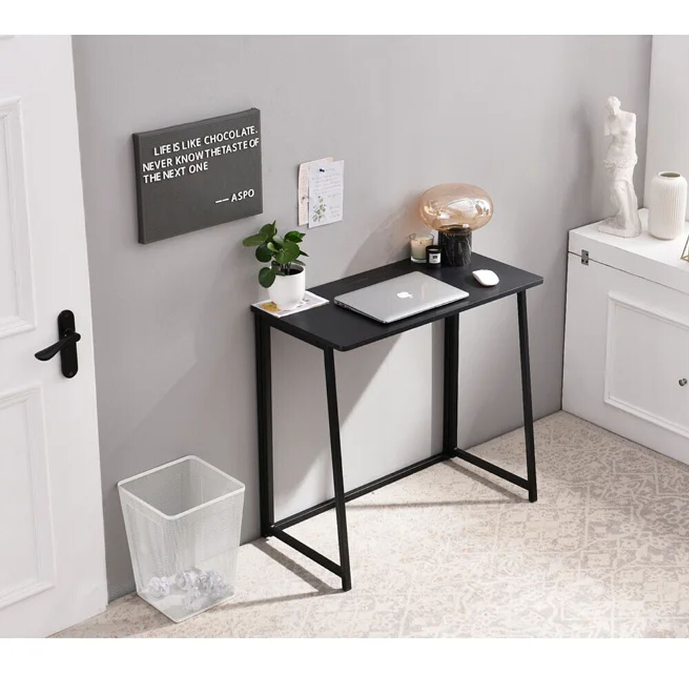 Folding Writing Table Home Study Table Computer Desk PC Laptop Office Desk Black