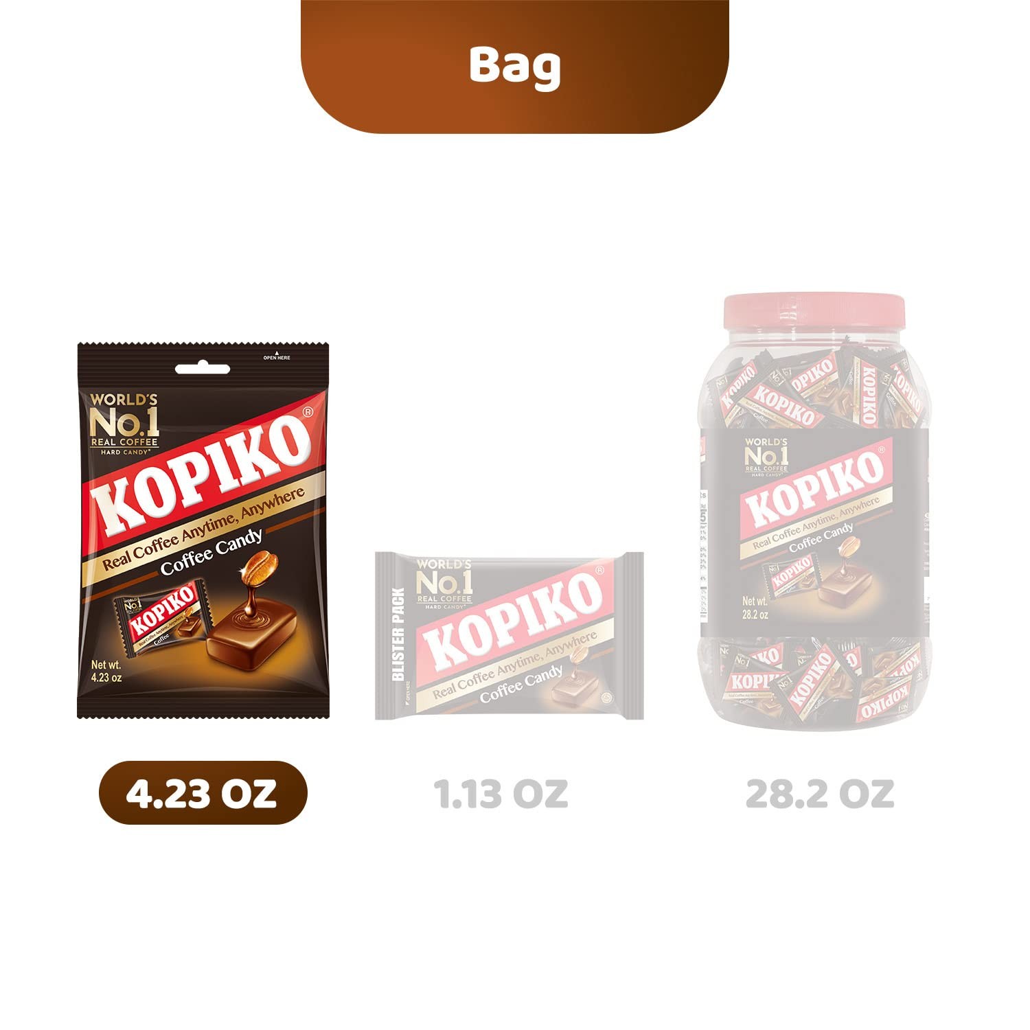 Kopiko Cappuccino Candy – Bold-Tasty Hard 4.23 Ounce (Pack of 2), Brown