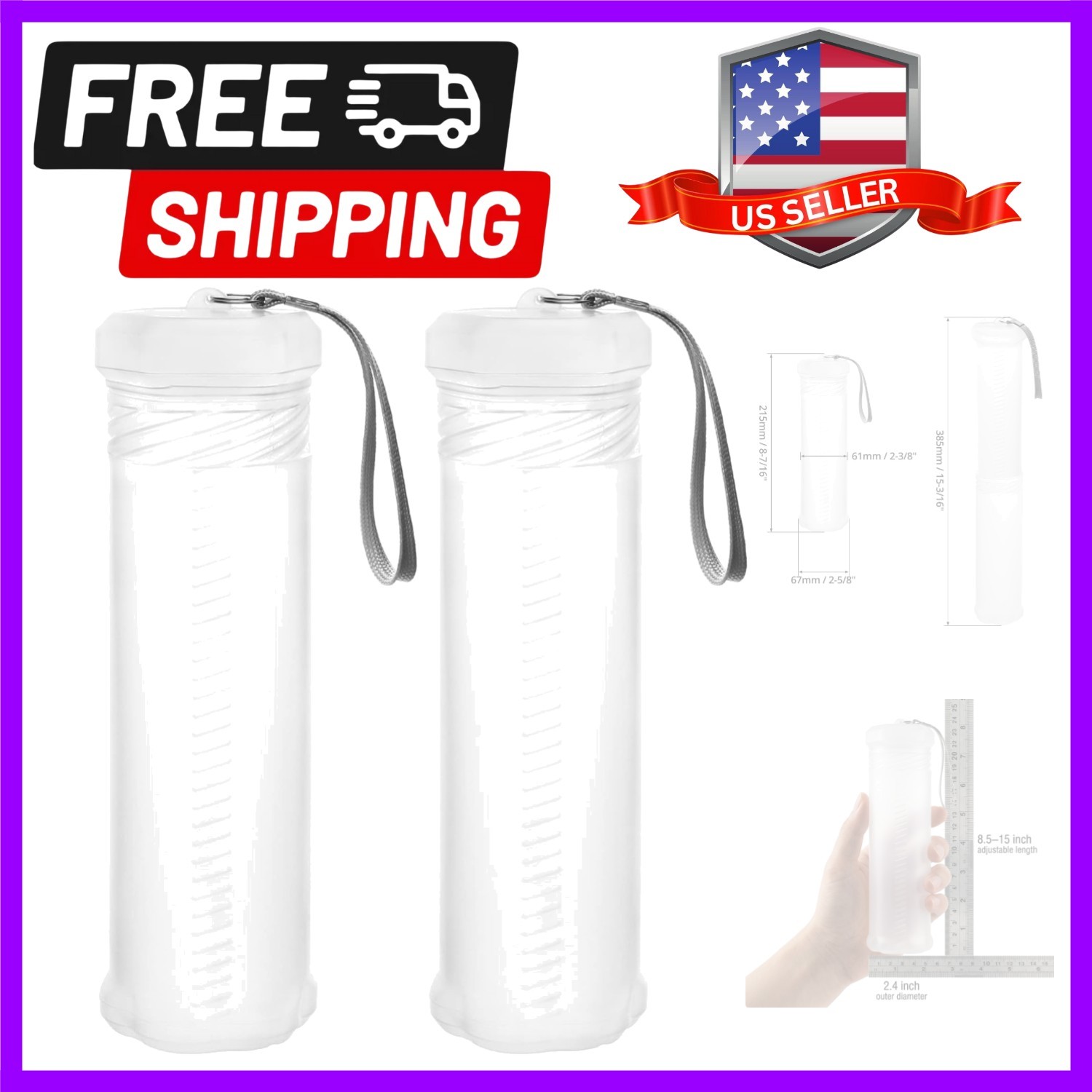 Extendable Artist Storage Tube 2-Pack - Adjustable, Durable & Portable