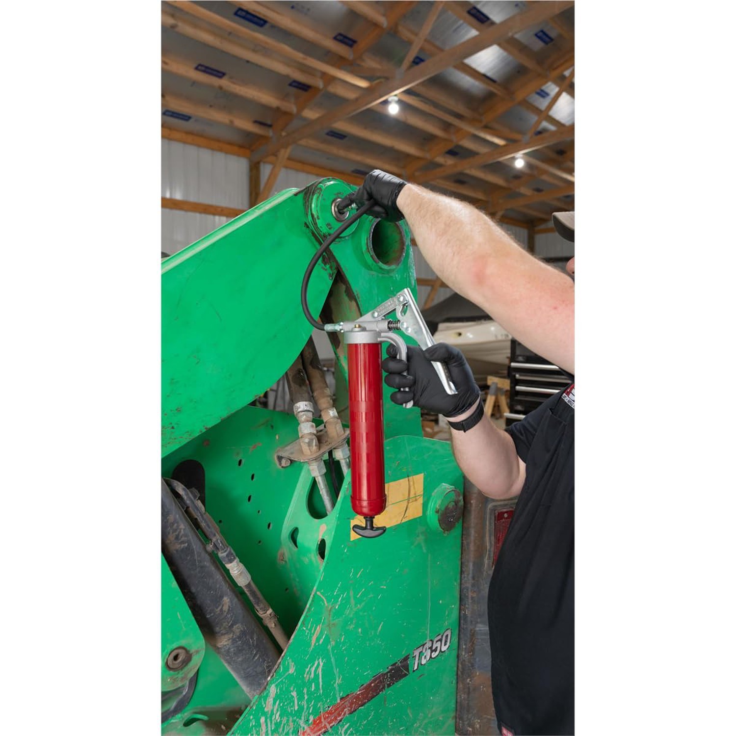 Alemite 555-E Professional Series Grease Gun, Dual Leverage Feature, 18" Flex...