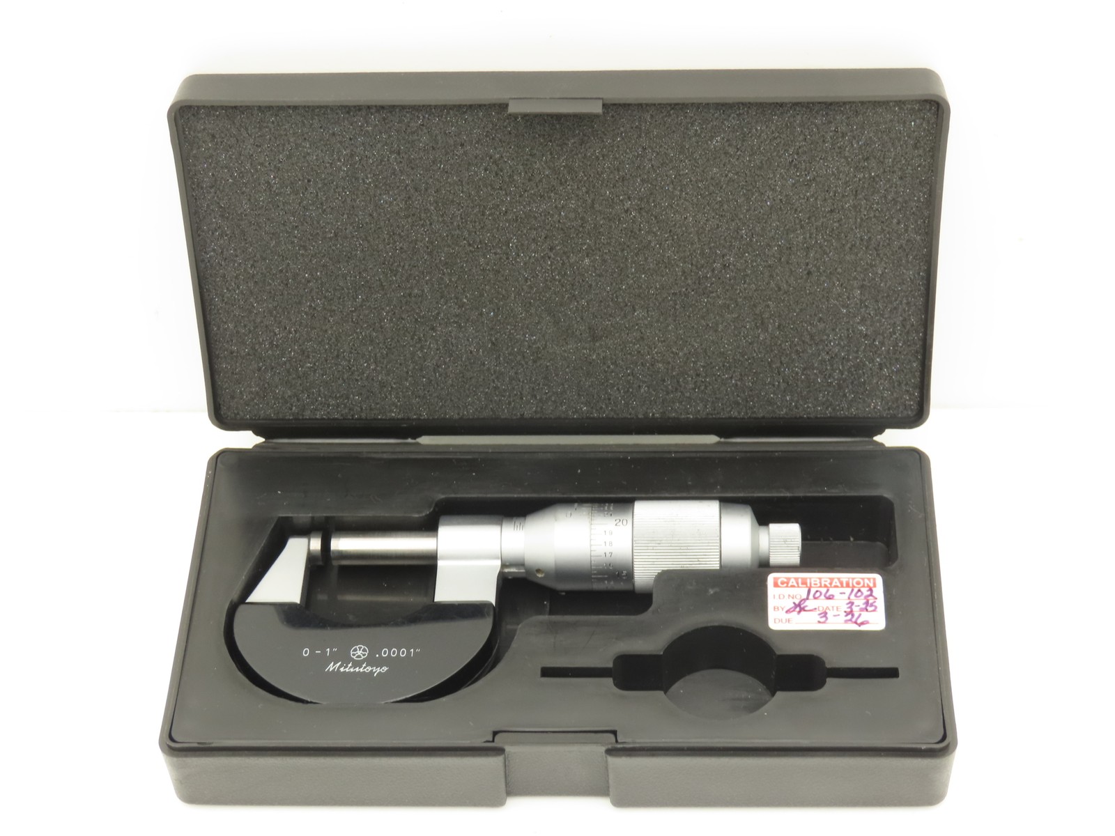 Mitutoyo 106-102 Outside Micrometer 0-1" Range .0001" Non-Rotating Spindle