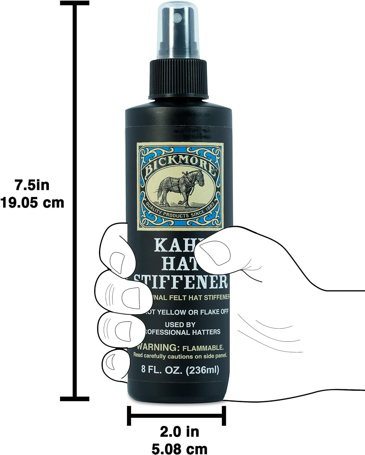 Kahl Hat Stiffener - Great for Fabric & Felt Hat Brims - Will Not Affect Tone, T