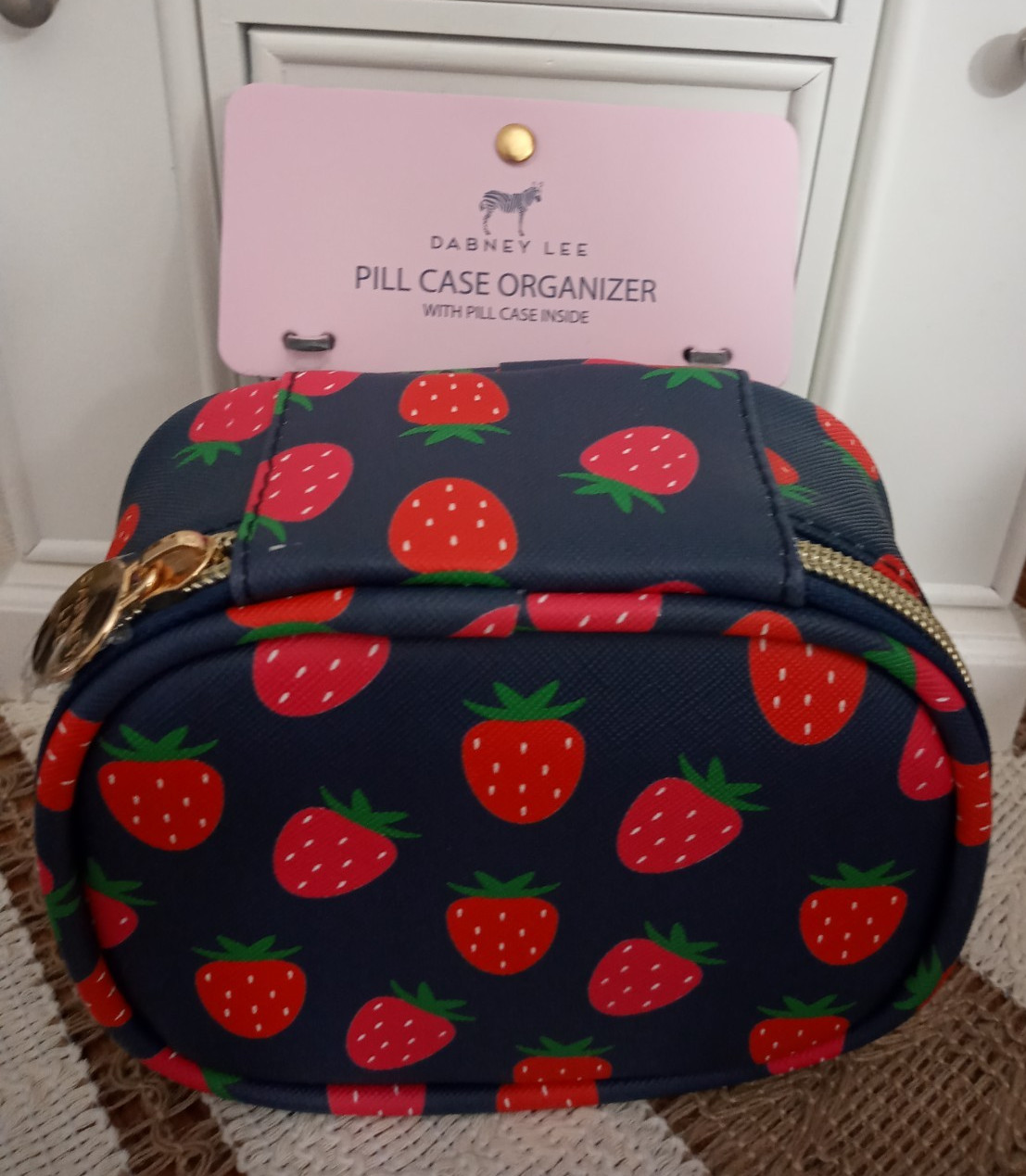 DABNEY LEE Strawberries PILL CASE ORGANIZER with Pill Case Insert NEW