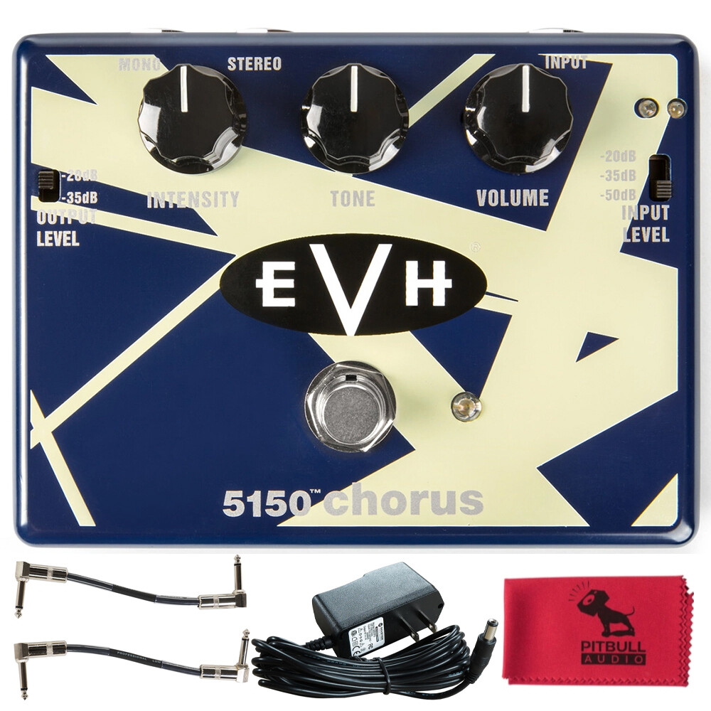 Dunlop MXR EVH 5150 EVH30 Chorus Pedal w/ Power Supply, Patch Cables & Cloth