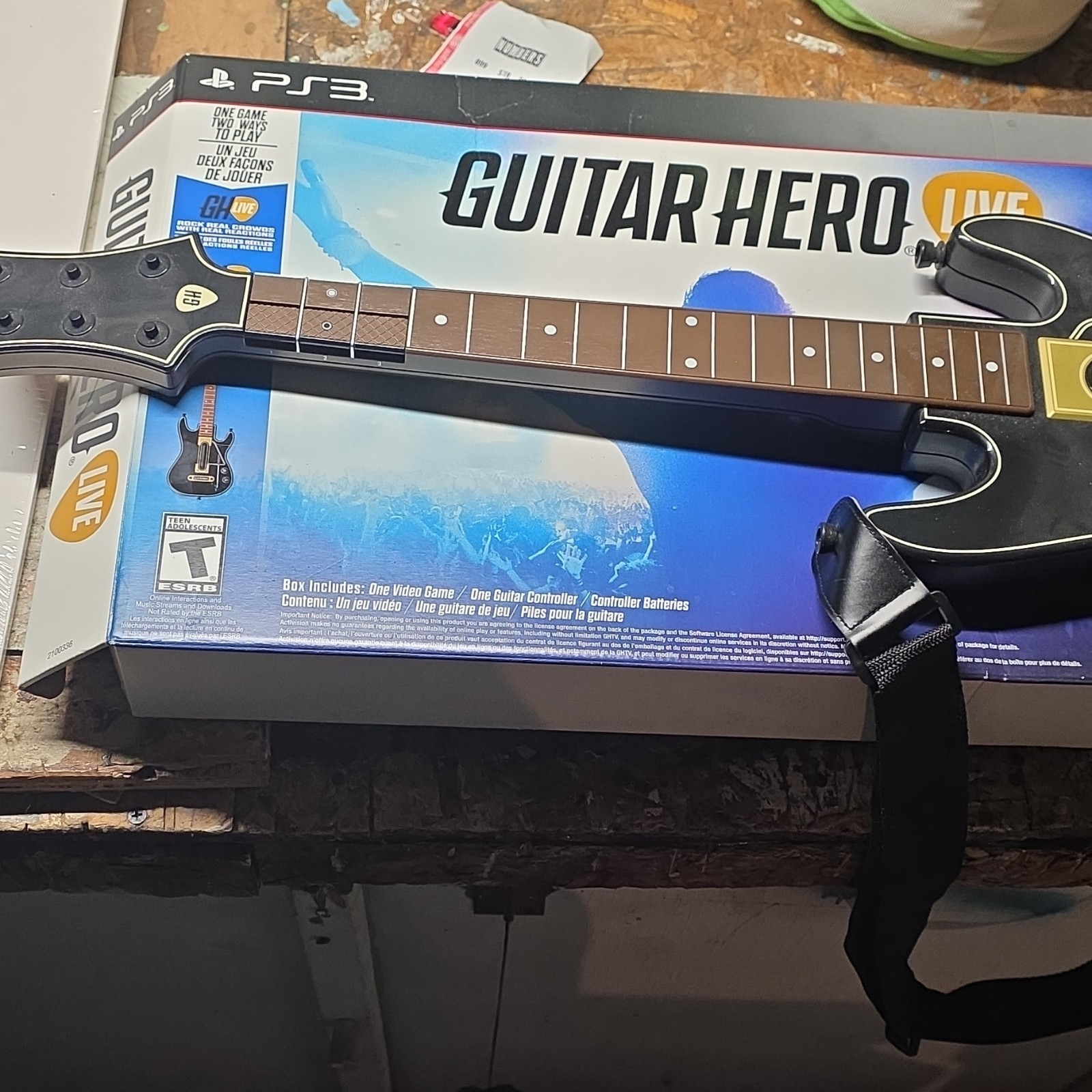 Activision FreeStyleGames Guitar Hero Live PS3 Wireless Guitar Controller Bundle