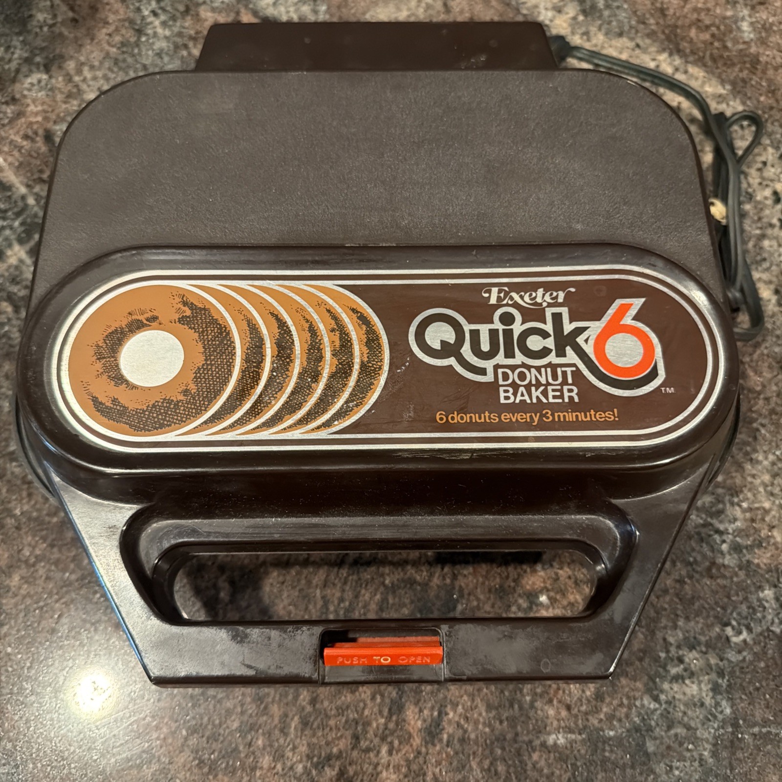 Vintage 1970's Exeter Quick 6 Donut Baker Maker Model 766. Tested And Works!