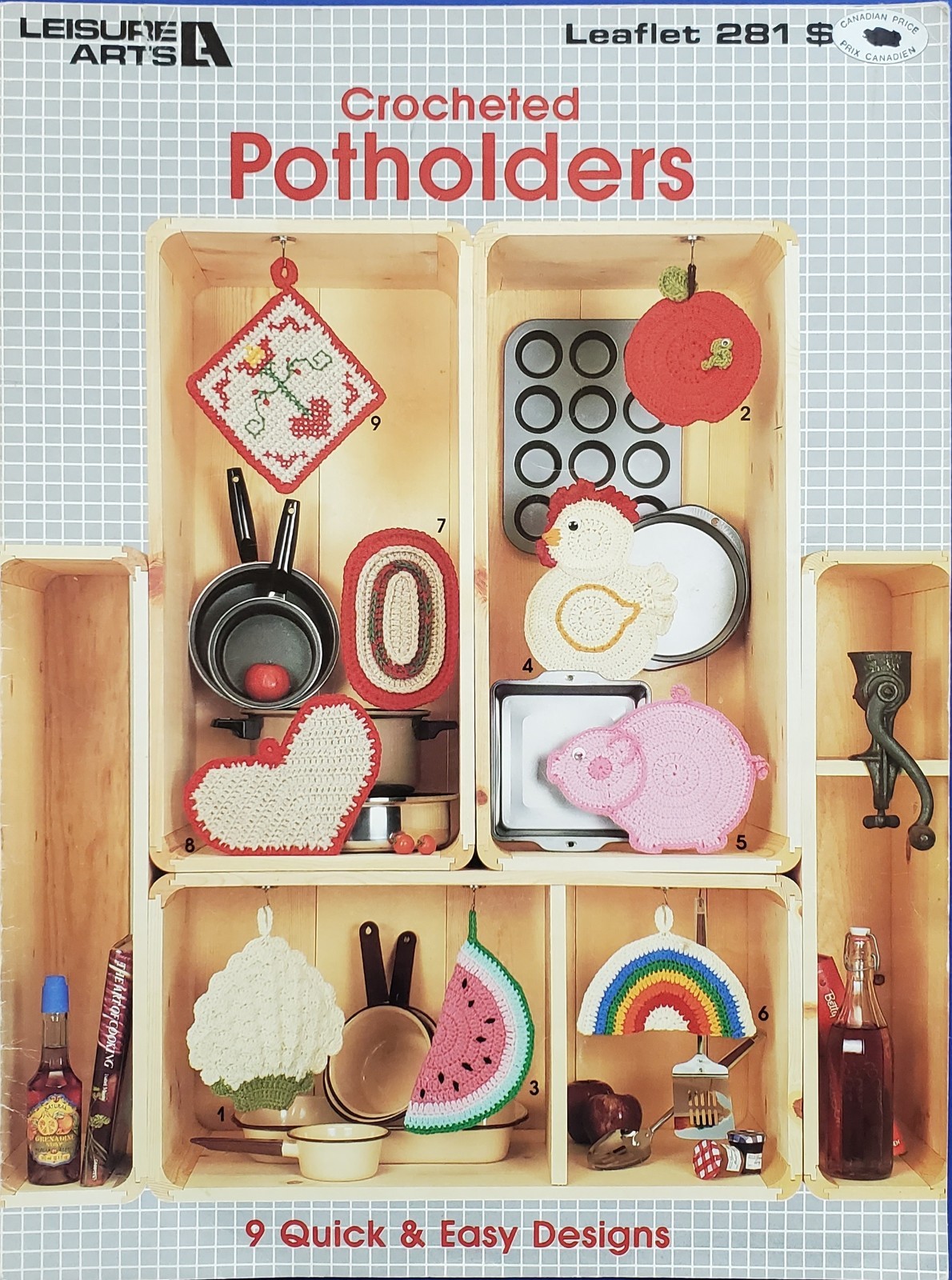 Potholder Samplers Crochet Pattern By Leisure Arts