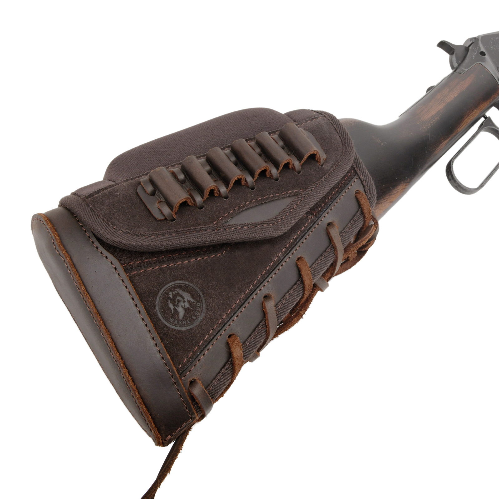Leather Rifle Magazine Pouch Shotgun Cheek Rest Riser for.45-70.30-30.22MAG 12GA