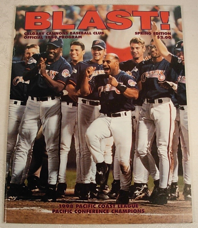 CALGARY CANNONS FLORIDA MARLINS 1999 BASEBALL PROGRAM DANNY BAUTISTA