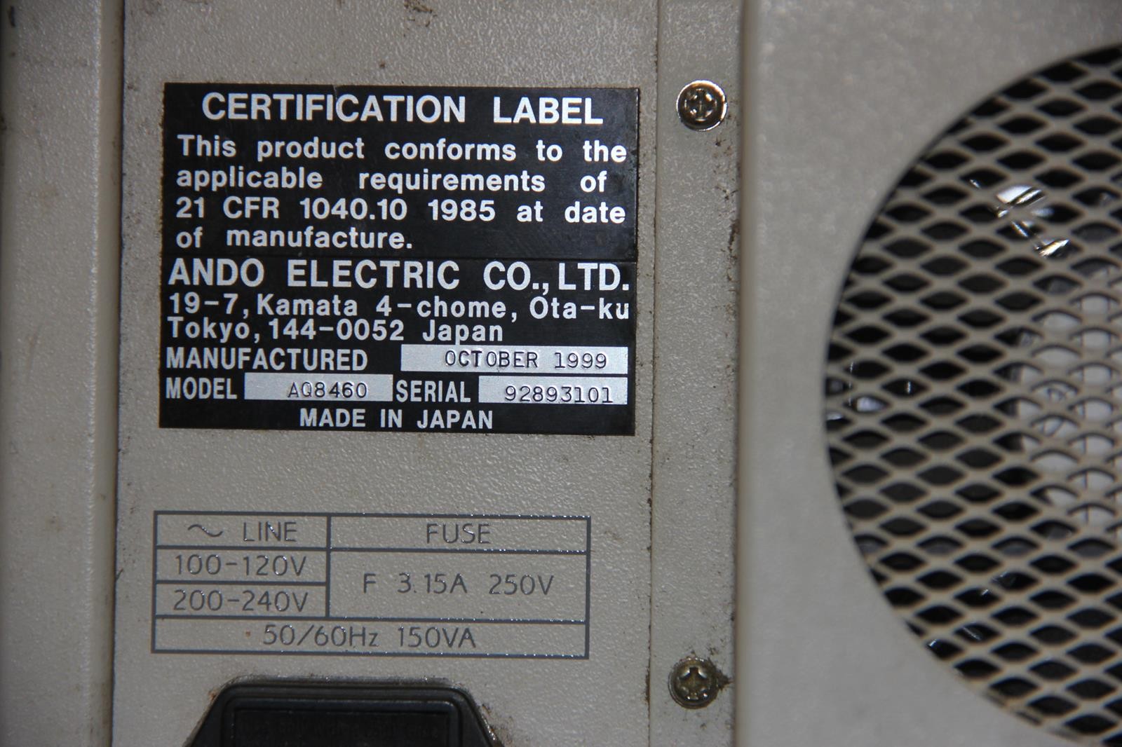 ANDO AQ8460 Optical Component Analyzer