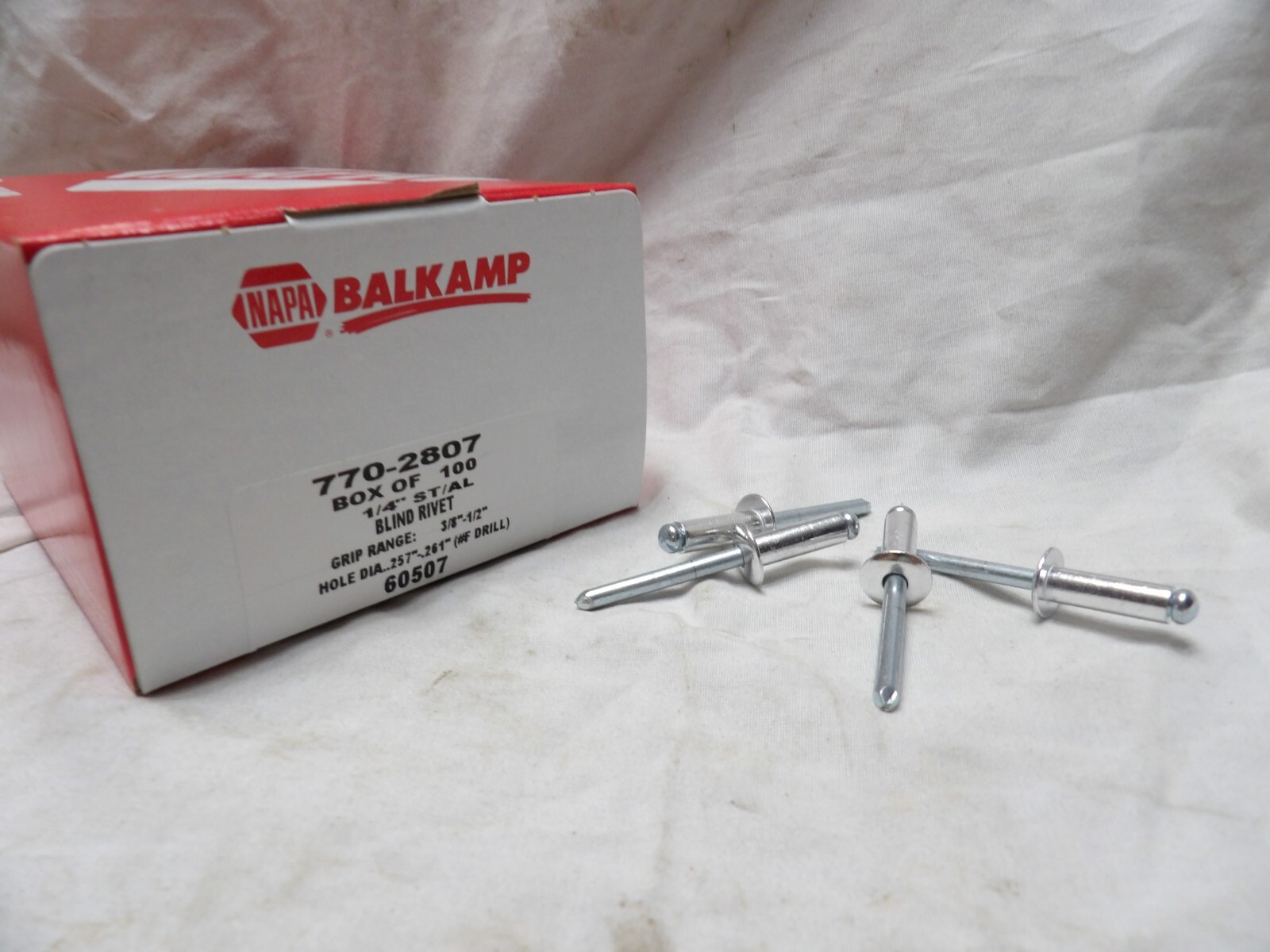 Balkamp 1/4" ST/AL Blind Rivets 770-2807 (Box of 100)