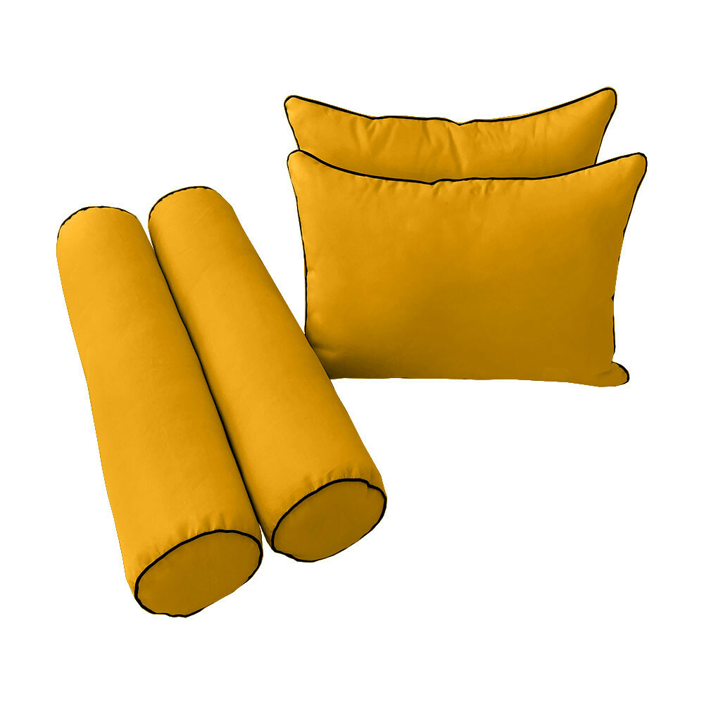 Style4 5PC Contrast Pipe Daybed Mattress Cushion Complete Set-Crib Size AD108