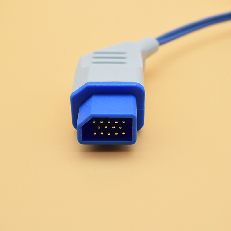 Veterinary Clip SpO2 Sensor Probe Cable 3m 14pin Compatible Nihon Kohden BSM2351