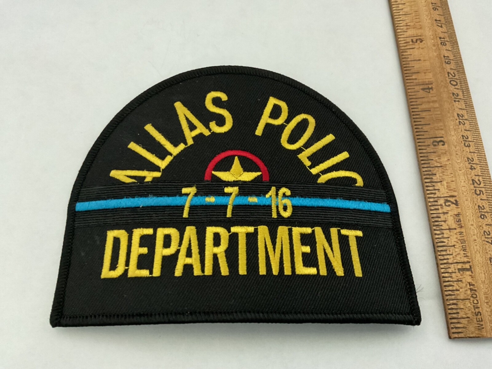 Dallas Police Texas 7-7-16 Thin Blue Line collectable patch full size new